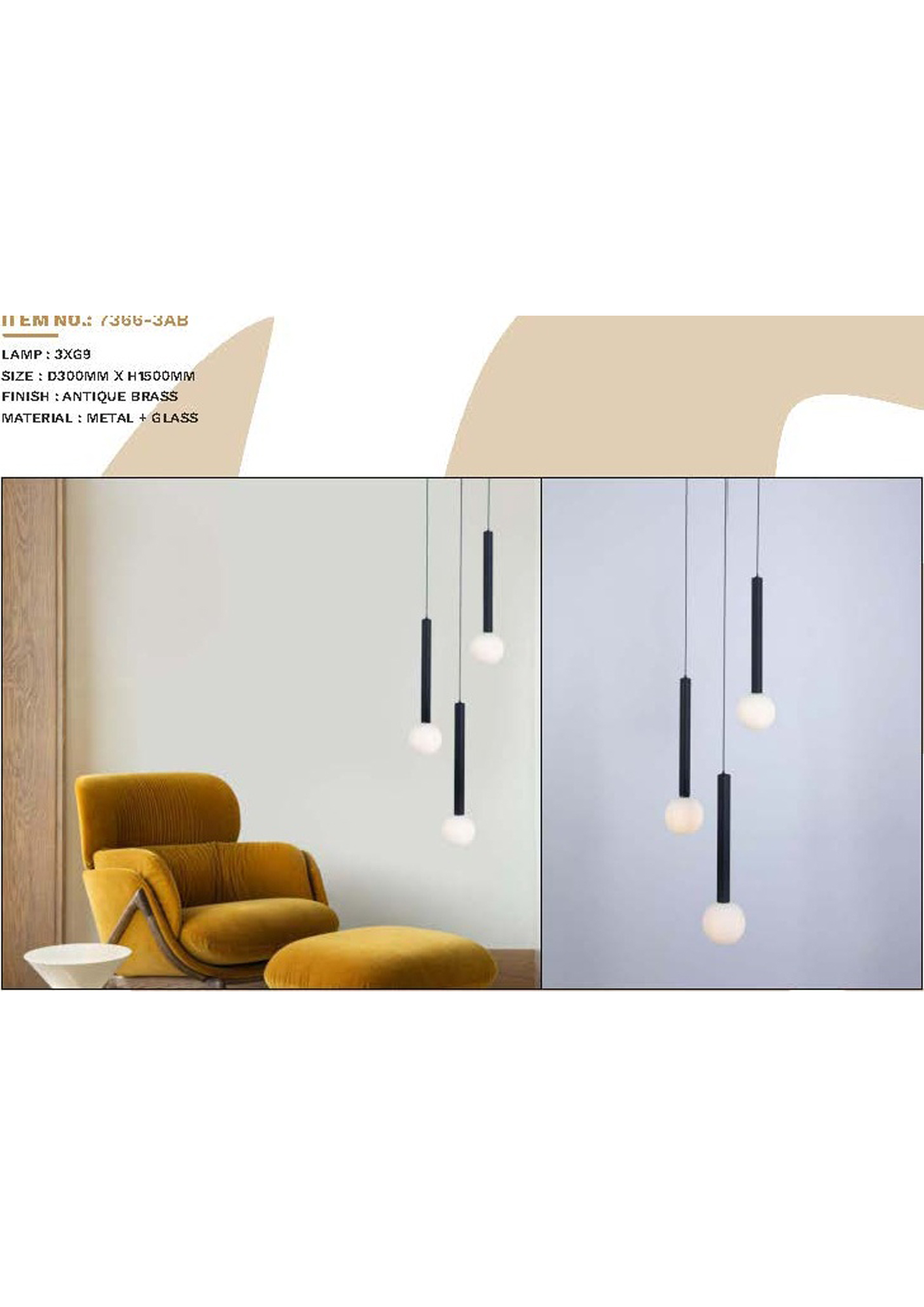 Beyond Lights - Glass Pendant Lamp- GL